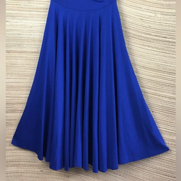 Nadia Tadd Royal Blue Faux Wrap Midi Dress Size S - Picture 5 of 11